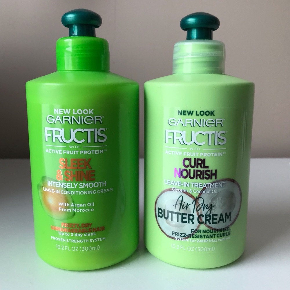 NWT set of 2 Garnier Fructis, Sleek & Shine & Curl Norish.